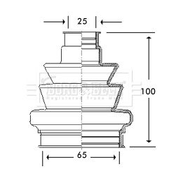 BORG & BECK gofruotoji membrana, kardaninis velenas BCB2805